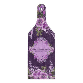 Mauve Meadows: Ein Tapestry von Blume Cutting Boar Schneidebrett