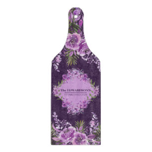 Mauve Meadows: Ein Tapestry von Blume Cutting Boar Schneidebrett