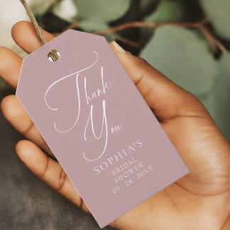 Mauve Minimalistisch Elegant Vielen Dank Geschenkanhänger