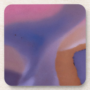 „Mauve Mirage Flow“ – Abstrakte Pink Blaue Aprikos Getränkeuntersetzer