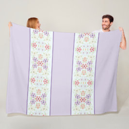 Mauve mit Lila Blume Akzent Fleecedecke