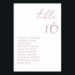 Mauve Modern Handgeschriebene Hochzeit Tischnummer<br><div class="desc">Diese moderne Tischnummer-Karte verfügt über ein handgeschriebenes Mauve-Skript und eine minimalistische Typografie. Personalisieren Sie diese, indem Sie Ihre Daten hinzufügen. Diese Tischkarte ist ideal für Hochzeiten, Brautpartys, Babyduschen und andere Veranstaltungen.</div>