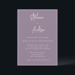 Mauve Modern Simple Wedding Einladung<br><div class="desc">Hohe Qualität und individuell anpassbar!</div>