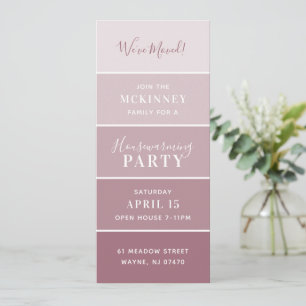 Mauve Paint Swatch Card Party einladen Einladung