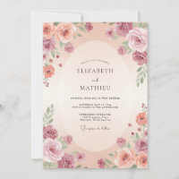 Mauve Pfirsich Blumen Umarmung Hochzeit