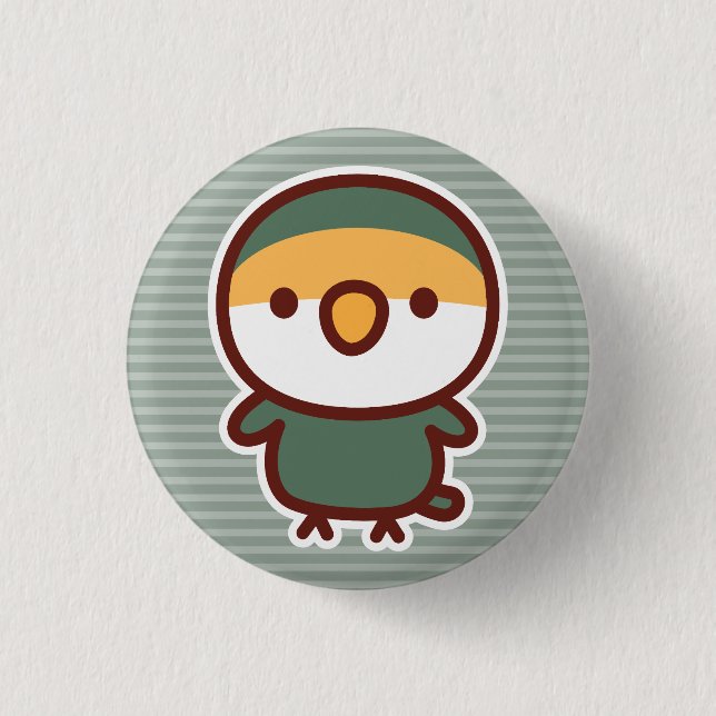 Mauve Pfirsichgesichtchen Button (Vorderseite)