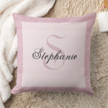 Mauve Pink Modern Unique Typografy Monogram Name