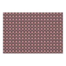 Mauve Pink Schwarzes Büffel-Herz-Karomuster
