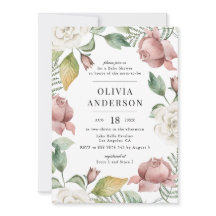 Mauve Pink und White Roses Blumendusche