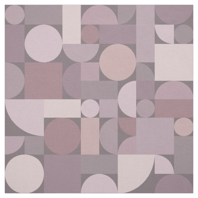 Mauve Retro Geometric Art Stoff (Muster)
