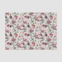 Mauve Rose Lila Peonys Modernes Gewebepapier