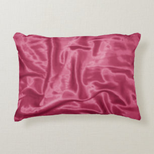Mauve Satin-Rechteckakzent Kissen