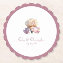 Mauve Scalloped Border, Blush Blume Hochzeit