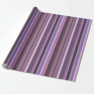 Mauve senkrechte Streifen Geschenkpapier