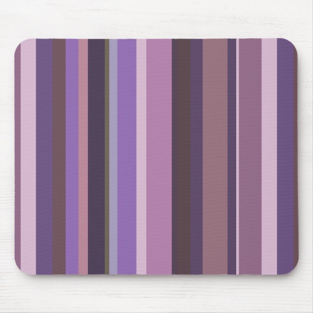 Mauve senkrechte Streifen Mousepad (Vorne)
