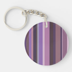 Mauve senkrechte Streifen Schlüsselanhänger