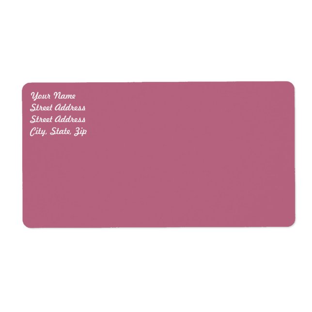 Mauve Shipping Label (Vorne)