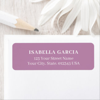 Mauve Simple Modern Address Label