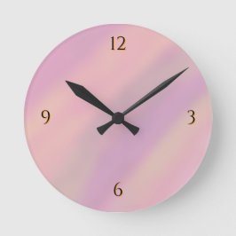 Mauve Soft Blush Pink Runde Wanduhr