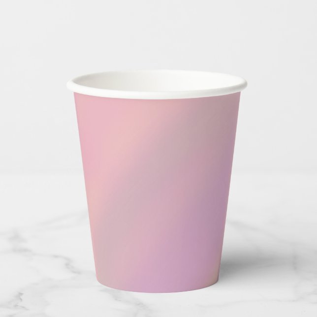 Mauve Soft Blush Rosa 80er  Pappbecher (Vorderseite)