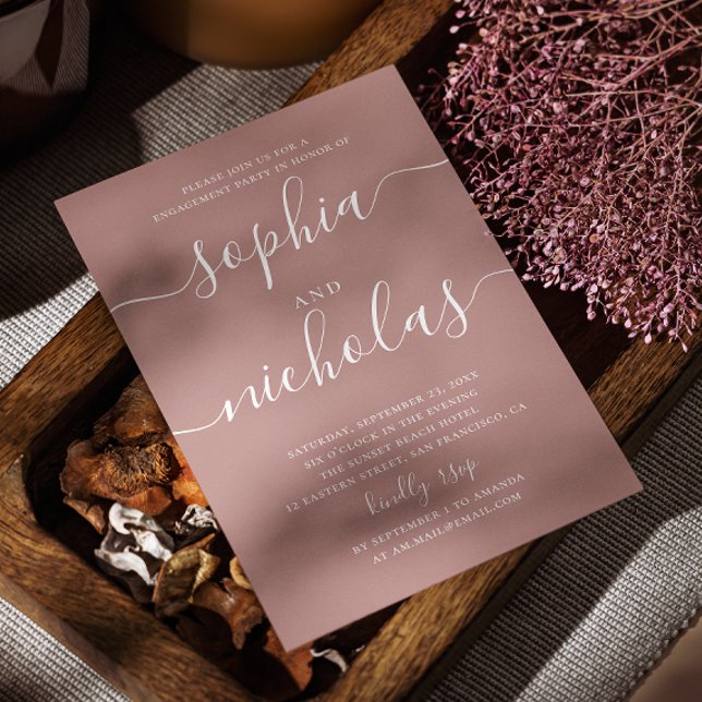 Mauve/staubige Rose Einladung (Von Creator hochgeladen)