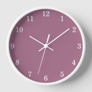 Mauve stilvolle minimalistische Wanduhr