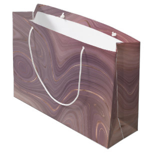 Mauve Strata   Dusty Pink und Rose Gold Agate Große Geschenktüte