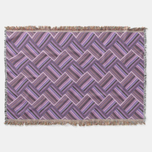 Mauve Streifen diagonales Webmuster Decke
