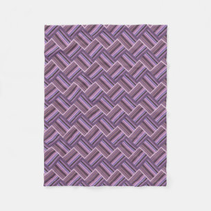 Mauve Streifen diagonales Webmuster Fleecedecke