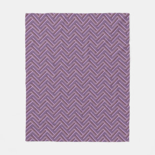 Mauve Streifen-Doppelwebermuster Fleecedecke