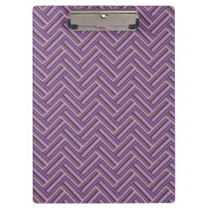 Mauve Streifen-Doppelwebermuster Klemmbrett