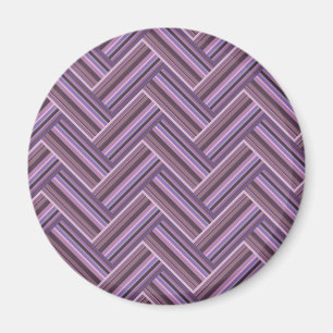 Mauve Streifen-Doppelwebermuster Magnet