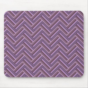 Mauve Streifen-Doppelwebermuster Mousepad