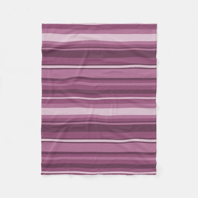 Mauve Streifen Fleecedecke (Vorderseite)