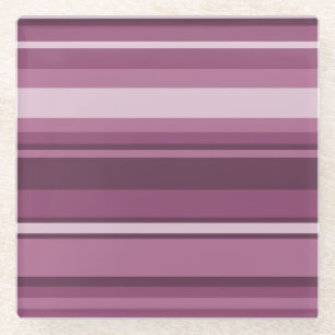 Mauve Streifen Glasuntersetzer