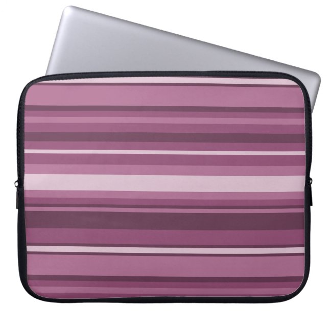 Mauve Streifen Laptopschutzhülle (Vorderseite)