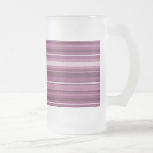Mauve Streifen Mattglas Bierglas
