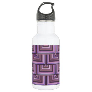 Mauve Streifen quadratische Skala Muster Edelstahlflasche