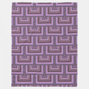 Mauve Streifen quadratische Skala Muster Fleecedecke