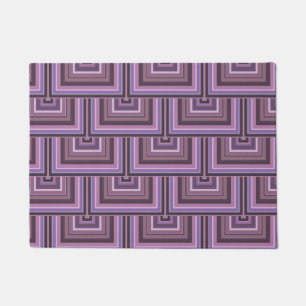Mauve Streifen quadratische Skala Muster Fußmatte