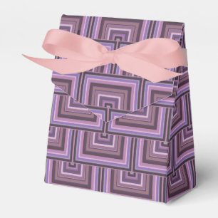 Mauve Streifen quadratische Skala Muster Geschenkschachtel