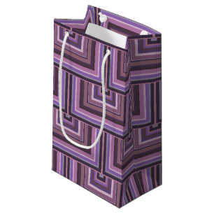 Mauve Streifen quadratische Skala Muster Kleine Geschenktüte