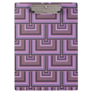 Mauve Streifen quadratische Skala Muster Klemmbrett