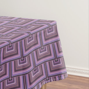 Mauve Streifen quadratische Skala Muster Tischdecke