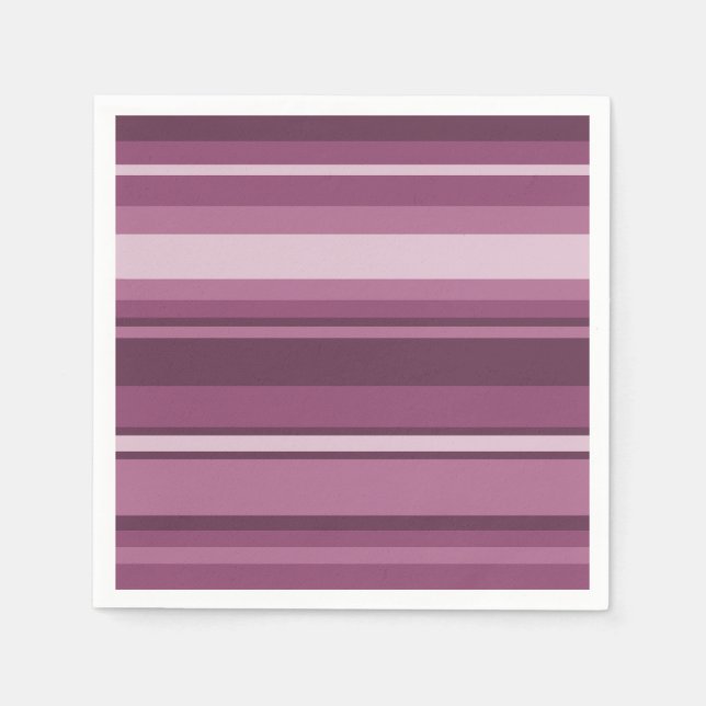 Mauve Streifen Serviette (Vorderseite)