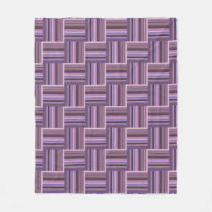 Mauve Streifen Webmuster Fleecedecke