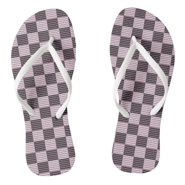 Mauve Stripes Pair Flip Flops (Fußbett)