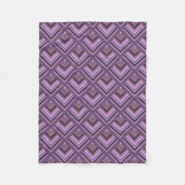 Mauve Stripes-Skalenmuster Fleecedecke (Vorderseite)