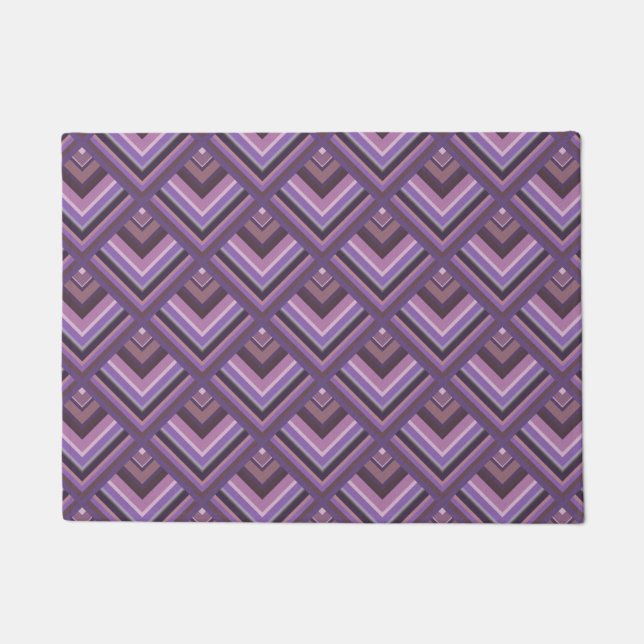 Mauve Stripes-Skalenmuster Fußmatte (Vorderseite)