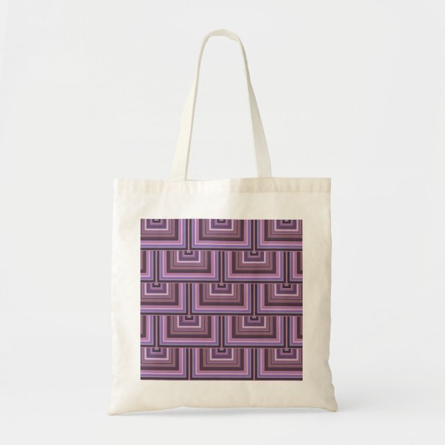 Mauve stripes square scales pattern tragetasche (Vorne)